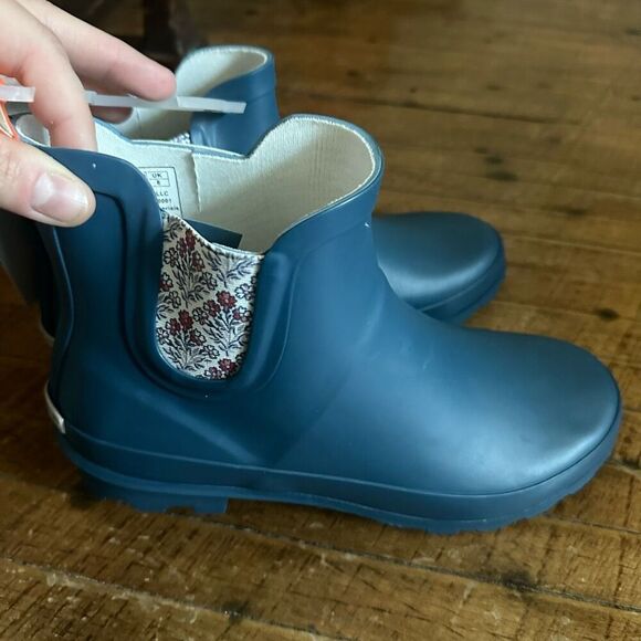 Laura Ashley blue 10 Mid Cut Ankle Height Rubber Rain Boots - Picture 7 of 7